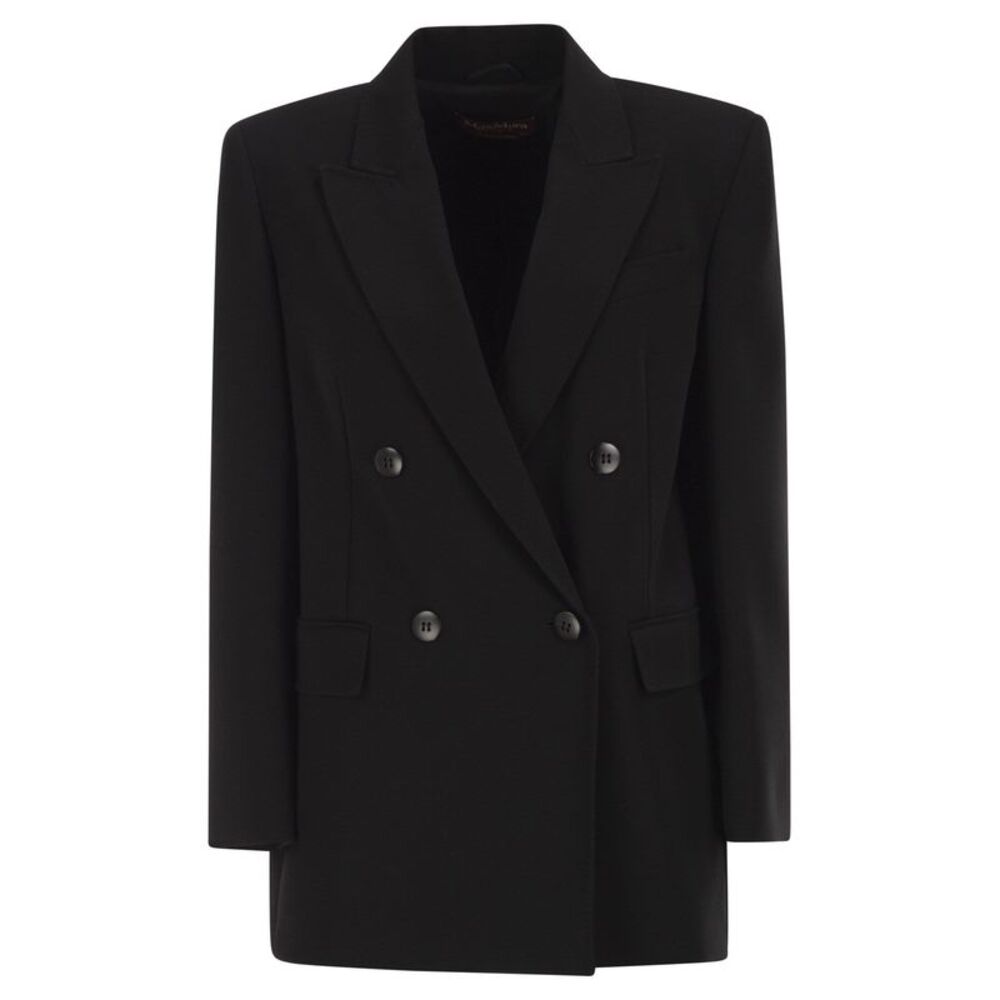 Maxmara Studio Women Mstbaobab – Double-Breasted Triacetate And Polyester Blazer